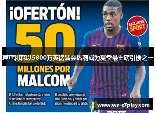 理查利森以5800万英镑转会热刺成为夏季最重磅引援之一 理查利森以5800万英镑转会热刺成为夏季最重磅引援之一